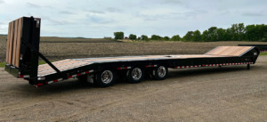 Paving and Construction trailer back view