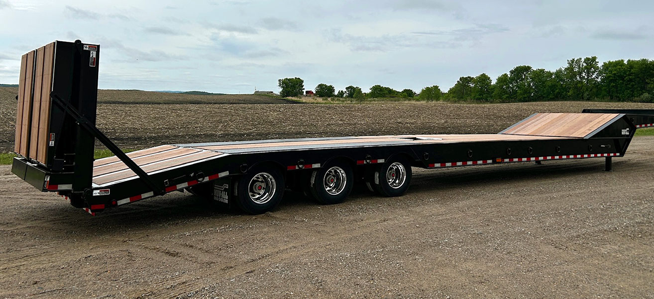 Paving and Construction trailer back view